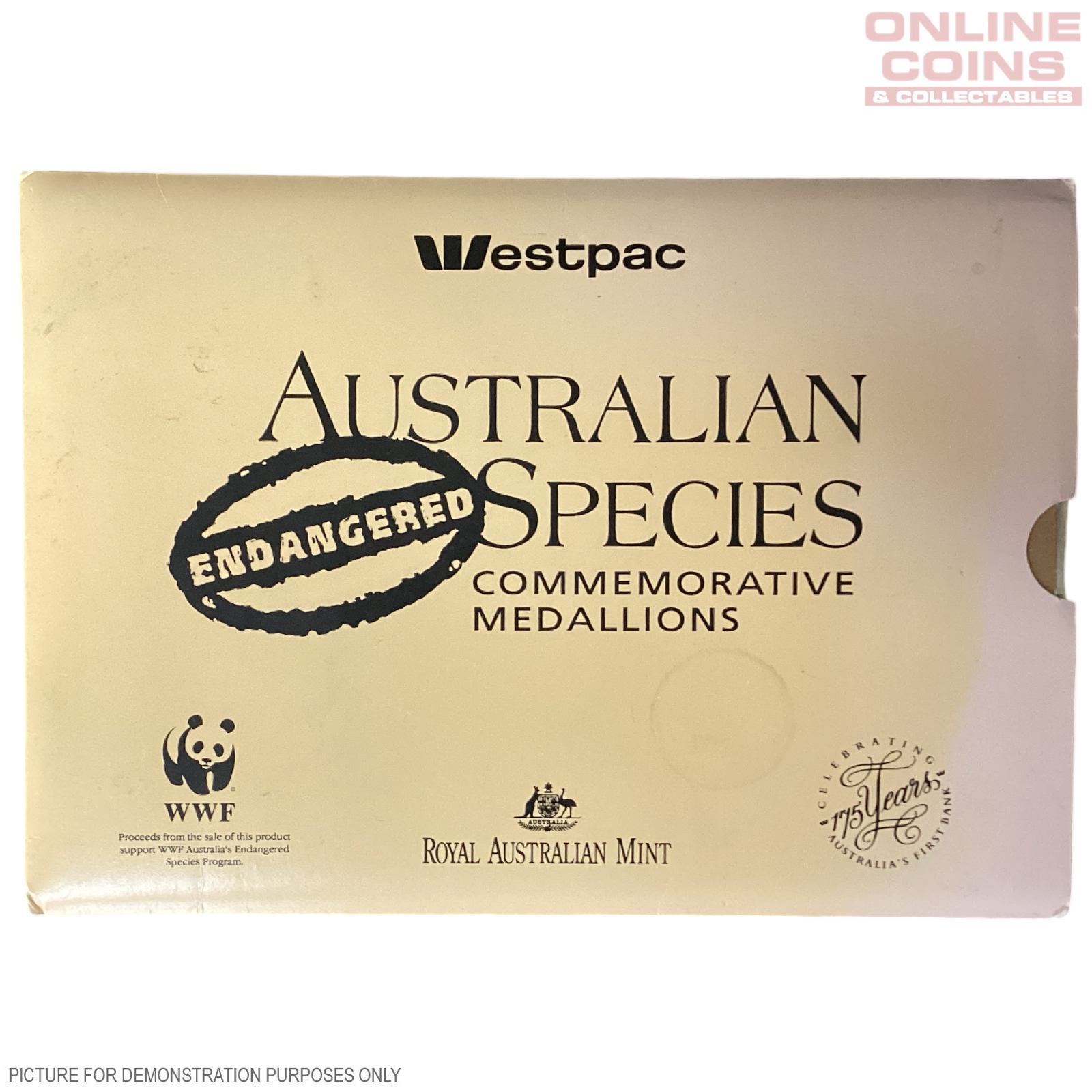 1992 Australian Endangered Animals Commemorative Medallion Set (Damaged)